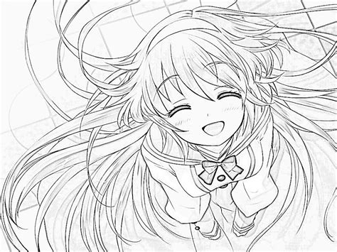 cute anime girl coloring page coloring pages pinterest anime