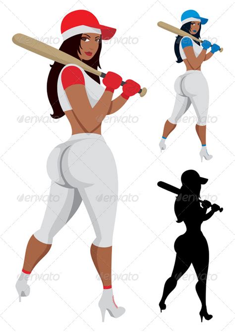 baseball girl by malchev graphicriver