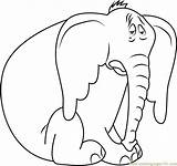 Horton Coloring Pages Sad Drawing Elephant Getdrawings Coloringpages101 Getcolorings Color sketch template