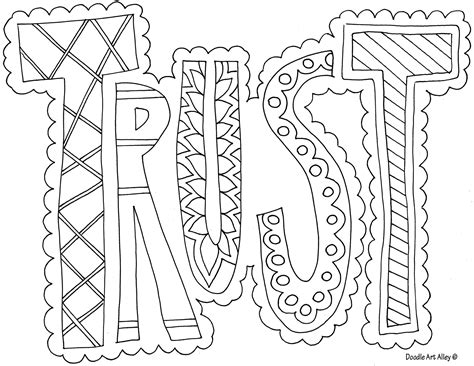 trust coloring page printable coloring artwork