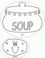 Soup Coloring Pages Stone Printable Template Pot Kids Potato Getcolorings Color Popular Vegetable Anycoloring Coloringhome sketch template