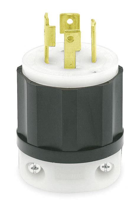 industrial grade  shrouded locking plug blackwhite nema configuration  p grainger