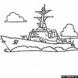 Navy Coloring Battleship Ship Drawing Destroyer Burke Pages Arleigh Naval Missile Guided Easy Draw Battle Getdrawings Thecolor Frigate Designlooter sketch template