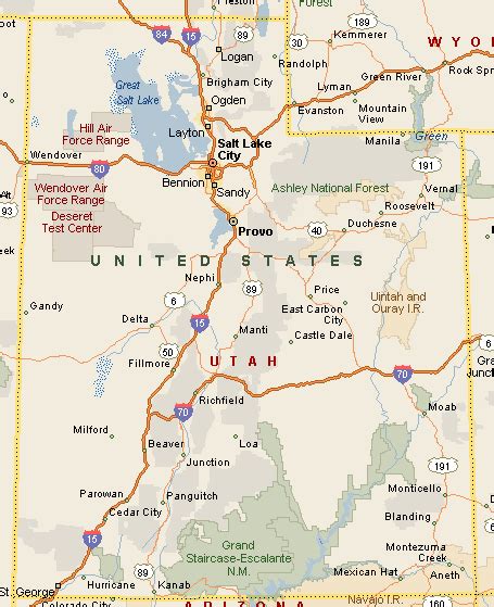 state  utah map