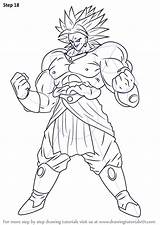 Broly Coloriage Dbz Drawingtutorials101 Saiyan Goku Improvements Necessary sketch template