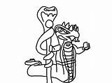 Ninjago Coloring Pages Lego Snake sketch template