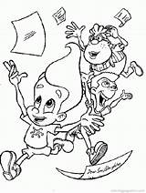 Neutron Jimmy Coloring Pages Books Last sketch template