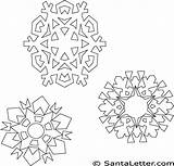 Coloring Pages Christmas Snowflakes Print Color sketch template