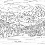 Paisagem Disegni Montagne Foresta Paesaggio Colorironline Macomber Raskrasil sketch template