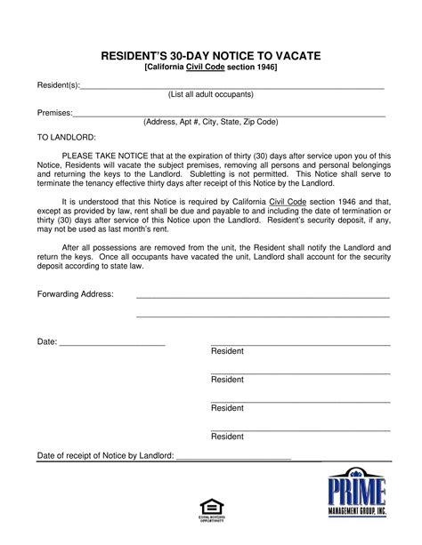 texas  day notice  vacate  form formspal