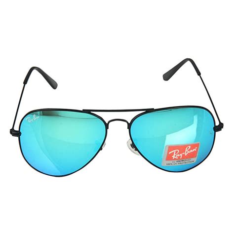 ray ban rb 3026 blue mirror aviator black frame replica sunglasses