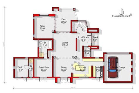 sqm  bedroom traditional house plan home designs plandeluxe