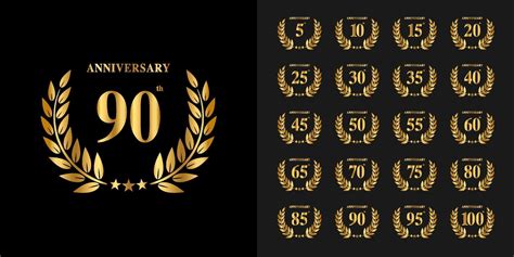 set  anniversary logotype  vector art  vecteezy