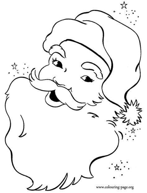fun   amazing coloring page   happy santa claus face