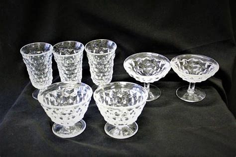 Vintage Set Of 9 Pieces Of American Clear Colonial By Etsy Fostoria