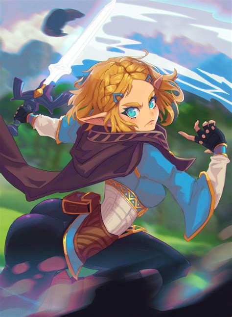 Legend Of Zelda Breath Of The Wild Sequel Art Princess Zelda Battle