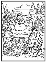 Coloring Bobcat Pages Track Loader Christmas Compact Excavator Buddy Bringing Cheer Dream Hard Team Work His sketch template