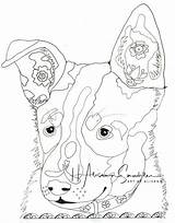 Cattle Heeler sketch template