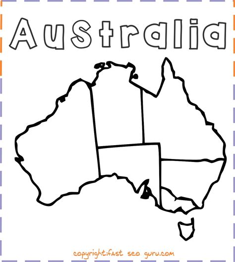 map  australia coloring page  printable coloring pages gambaran