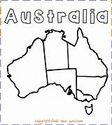 Australia Map Coloring Printable Kids Pages Worksheets Continent Maps Australian Color Fastseoguru Flag Blank Template Sheet Geography Printables Print Students sketch template