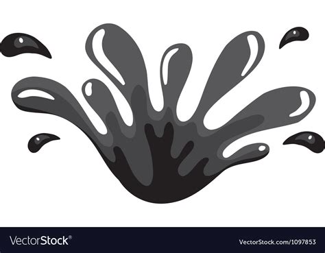 black color splash royalty free vector image vectorstock