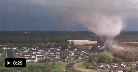 drone footage   tornado devastating  neighborhood gag