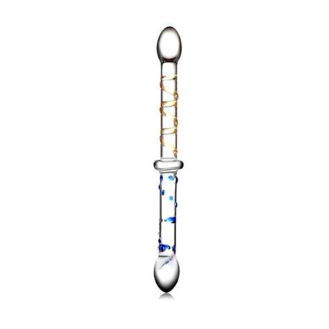 Buy Long Glass Crystal Dildo Double Heads Dong Penis