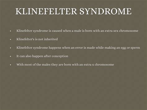 Klinefelter Syndrome By Crimson Bennett