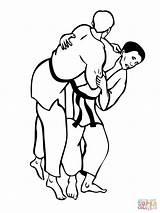 Judo Karate Lotta Kolorowanka Marziali sketch template
