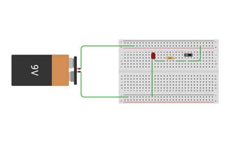 circuit design circuito  pila de  interuptor  led tinkercad