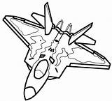 Coloring Military Airplane Jet Fighter Pages Kids Themed sketch template