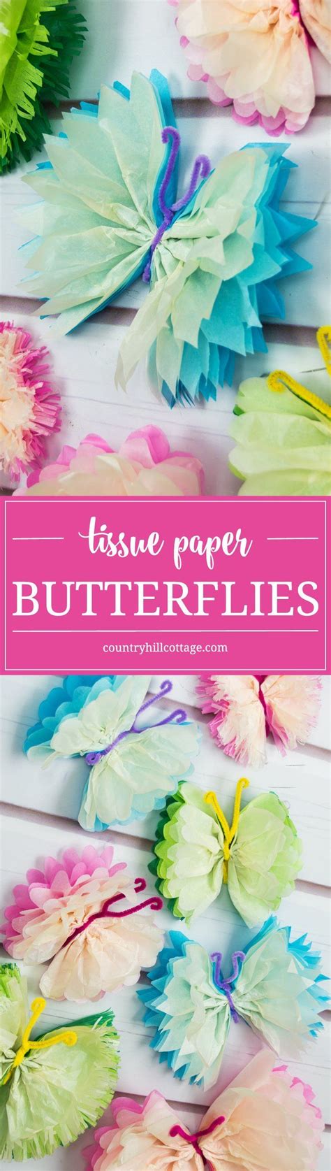 frilly tissue paper butterflies   beautiful decoration  parties