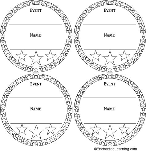 medal templates enchantedlearningcom