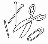 Couture Coloring Pins Coloringcrew Drawings sketch template
