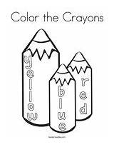 Crayons sketch template