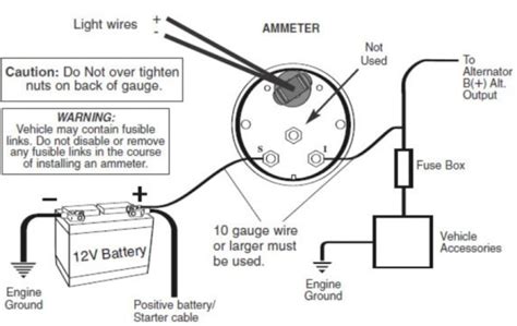 amp meter wiring diagram resistor