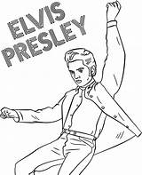 Elvis Presley Coloring Singers Pages Roll Sheet Print Rock Stars Topcoloringpages sketch template