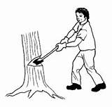Tree Cutting Drawing Forests Forest Use Sustainable Man Axe Getdrawings Care Everyone sketch template