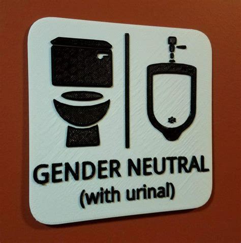 Gender Neutral Bathroom Signs Unisex Bathroom Foam Tape Custom