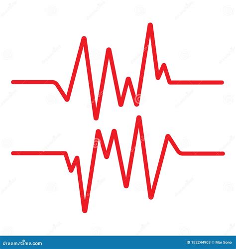 pulse  ilustration vector template red stock vector illustration  diagnosis health