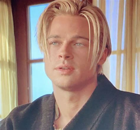 pin  aleksa jovanovic  pitt brad pitt hair brad pitt blonde moments