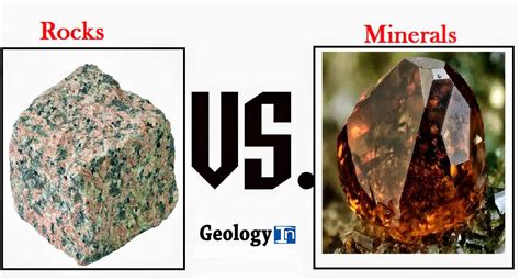 difference  rocks  minerals geology
