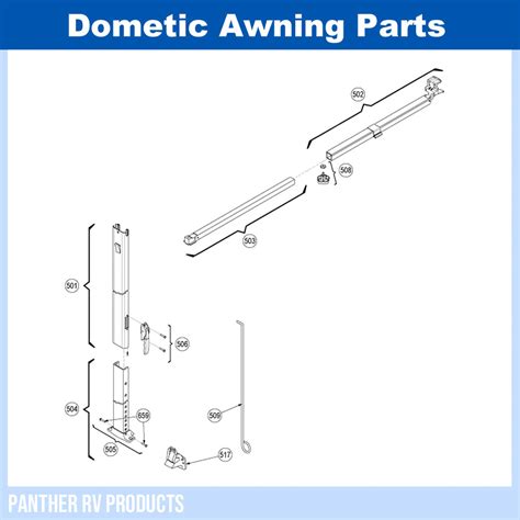 dometic awning parts diagram