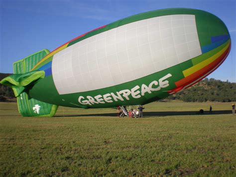 greenpeace hot air blimp page