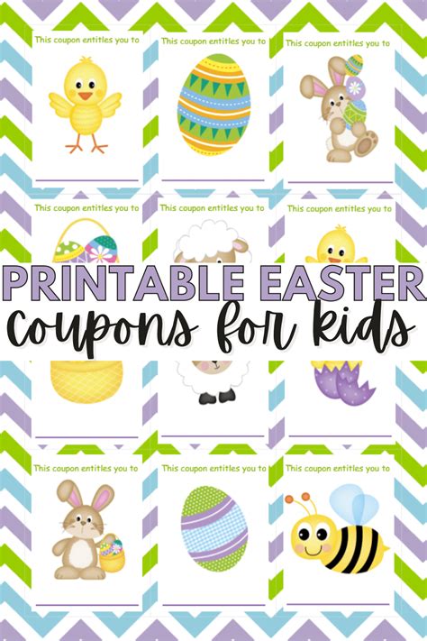 printable easter coupons  kids