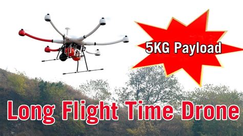 long flight time drone demo  kg payload youtube