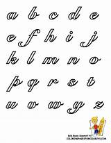 Coloring Pages Cursive Letters Alphabet Bubble Kids Lowercase Easy Letter Classic Individual Gif Uppercase Script Fonts Numbers Print Visit Lettering sketch template