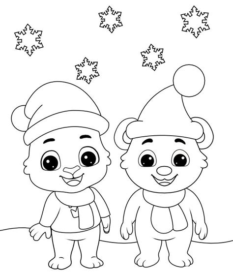 winter coloring pages  preschoolers book  kids