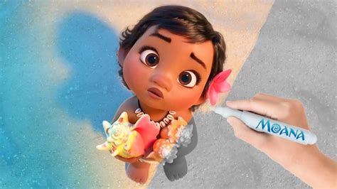 disneys baby moana coloring book pages video  kids cute disney