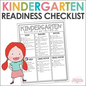 checklist  kindergarten readiness editable  creatively elective